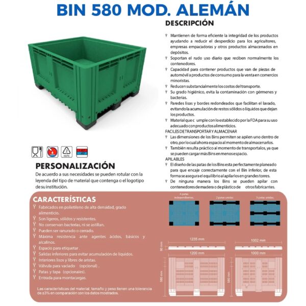 CONTENEDOR BIN ALEMAN 580